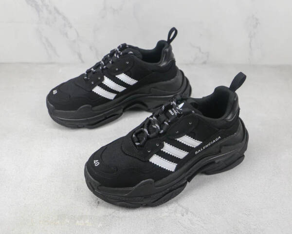 Balenciaga X Adidas Black White - Imagem 6