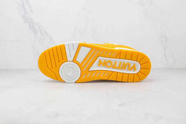 Louis Vuitton Trainer Yellow Monogram Denim White - Imagem 5