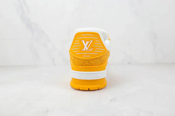 Louis Vuitton Trainer Yellow Monogram Denim White - Imagem 4